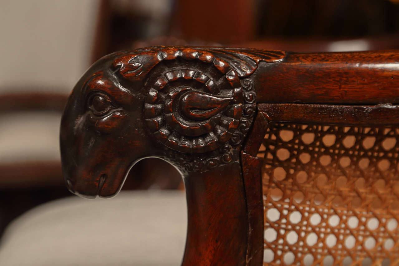 Fine 19th Century Ramshead Arm or Desk Chair 1