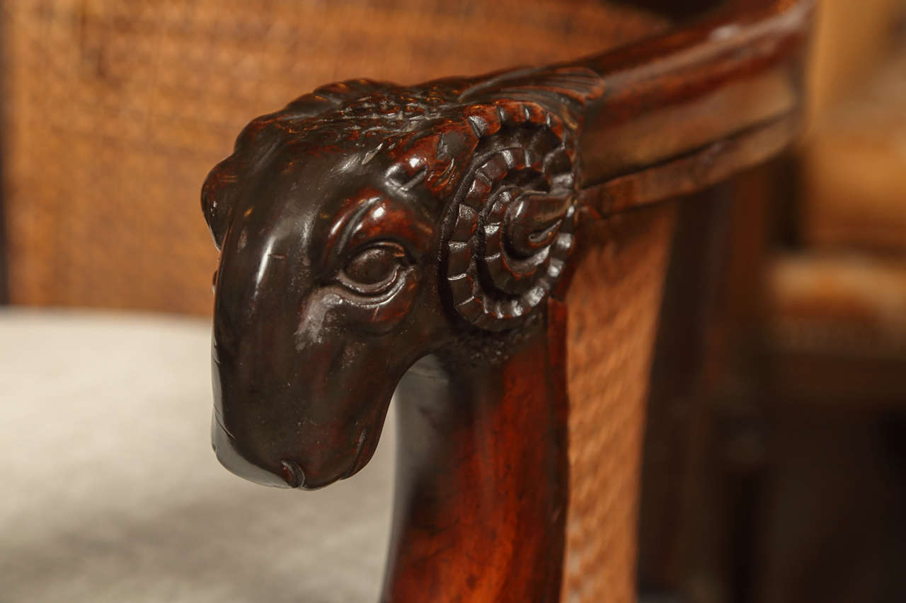 Fine 19th Century Ramshead Arm or Desk Chair 2