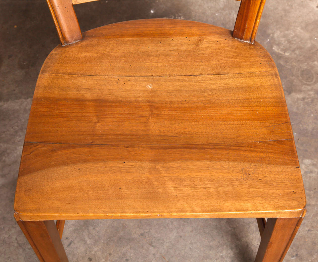 Set of Ten Walnut Belgian Art Nouveau Dining Chairs For Sale 4