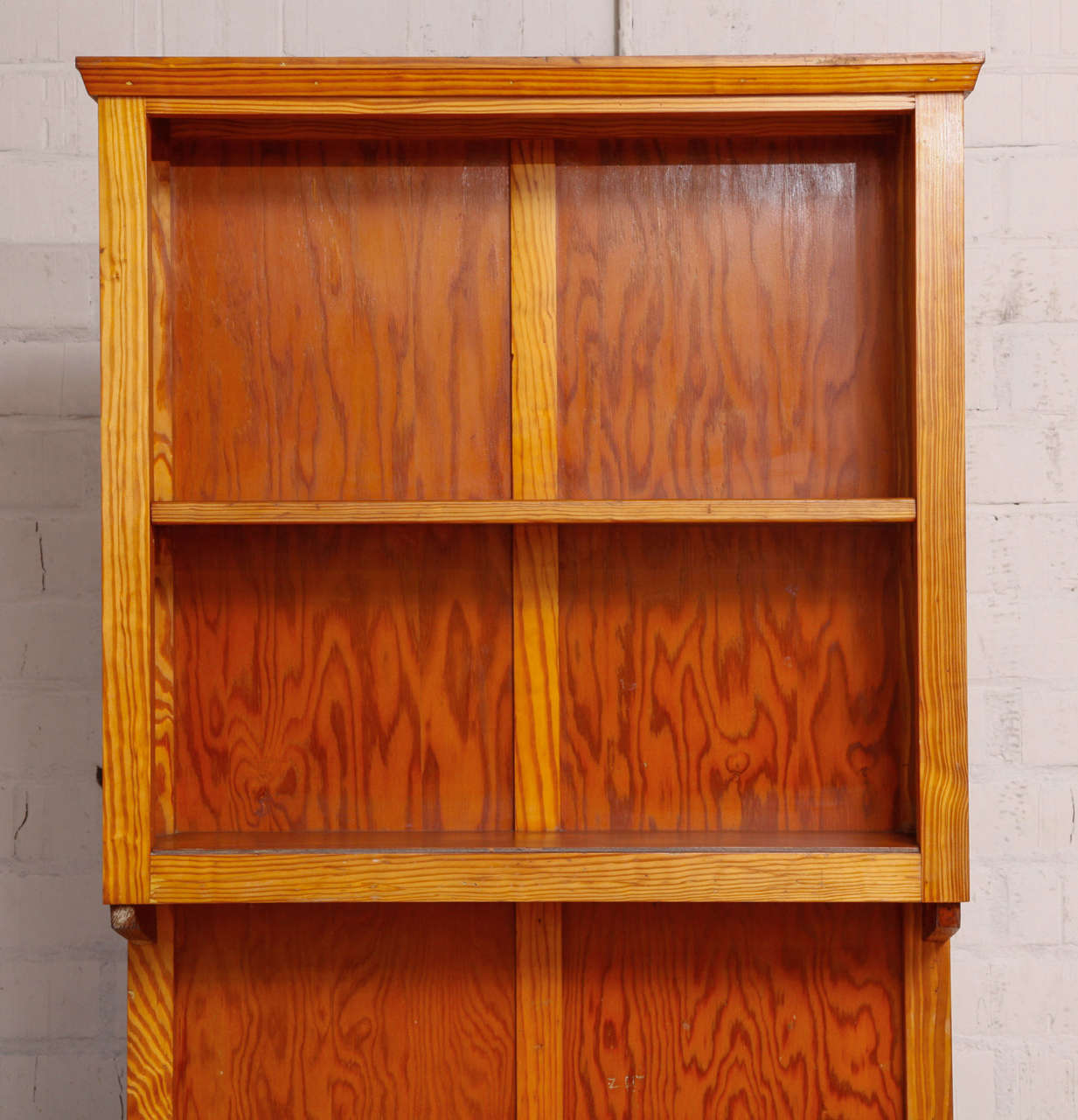Mid-20th Century Set of Six Belgian Pine Desk and Bookcases For Sale