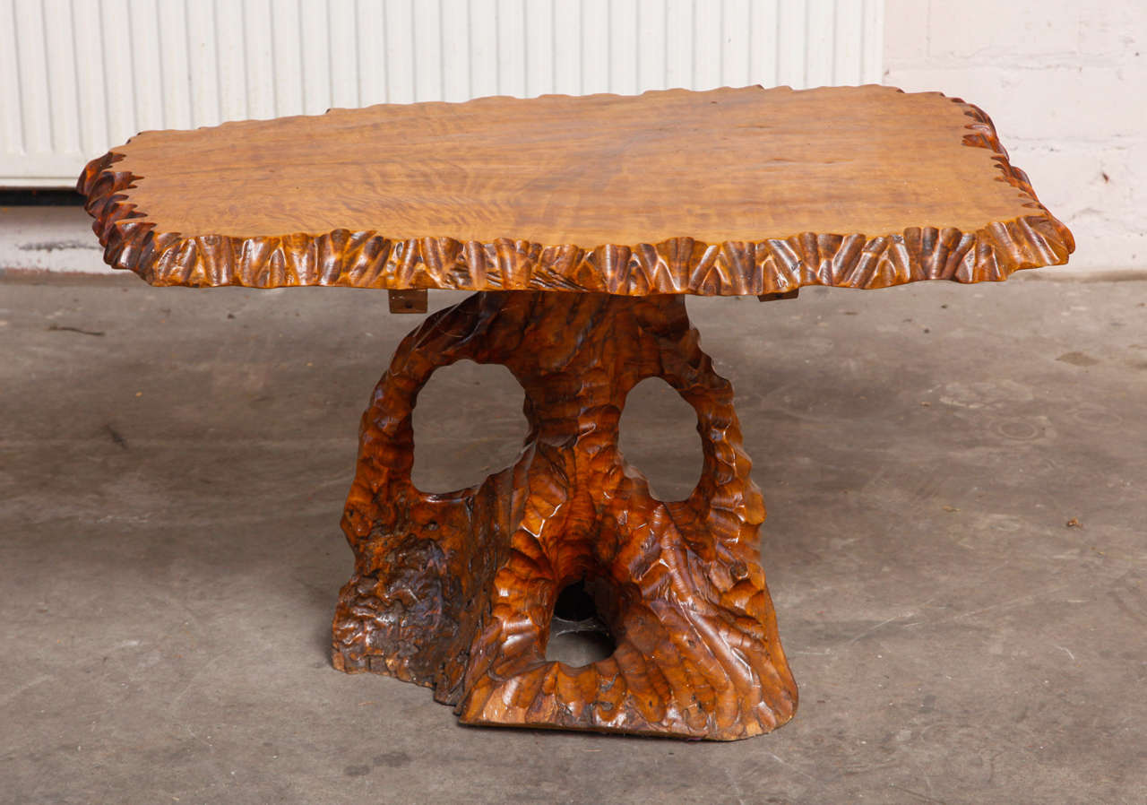 Belgian 1950s Tree Trunk Coffee Table