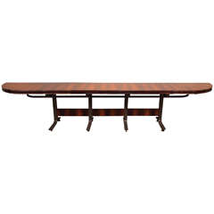 SATURDAY SALE Enormous Console in Rosewood and Steel