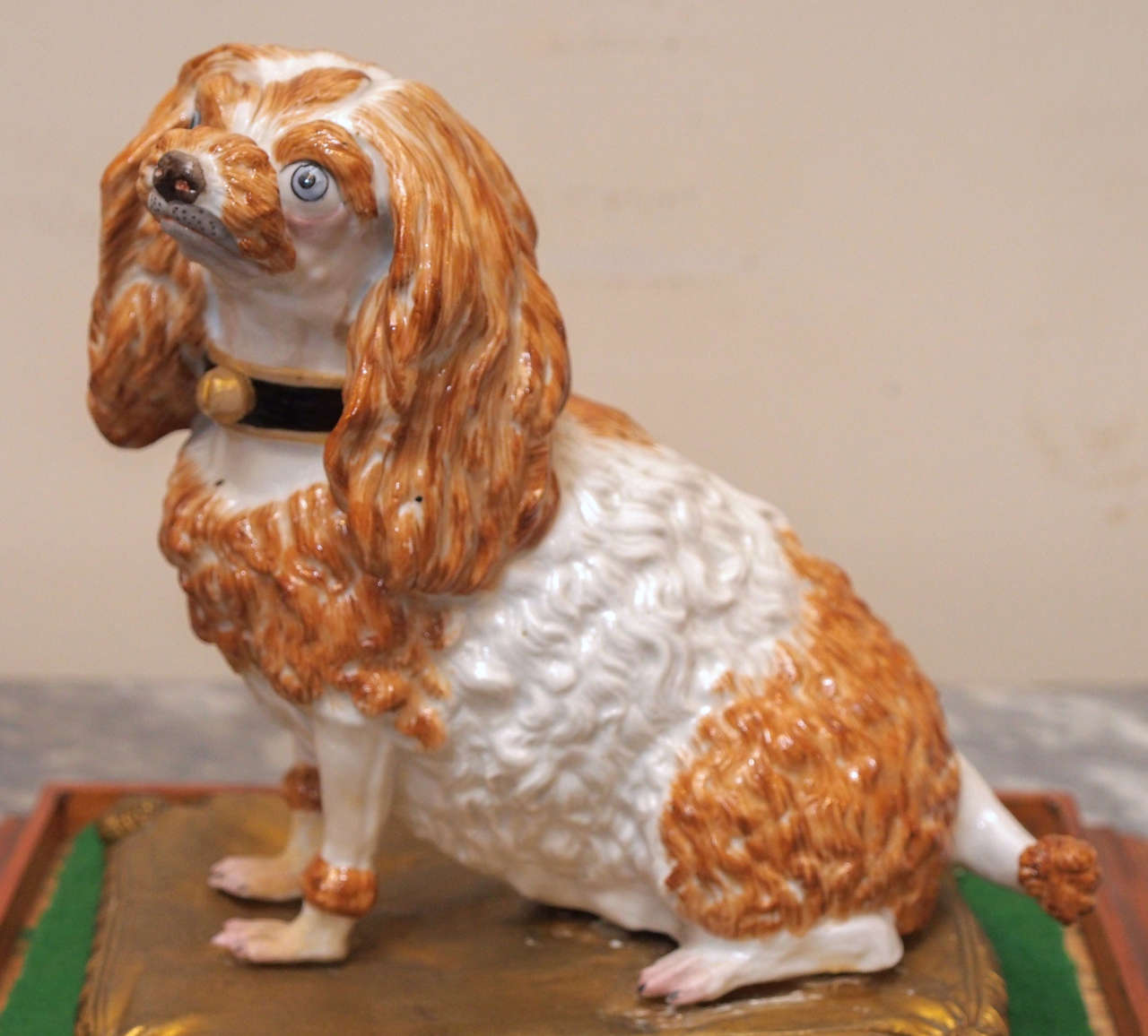 Regal Porcelain Portrait Of A Cavalier King Charles Spaniel