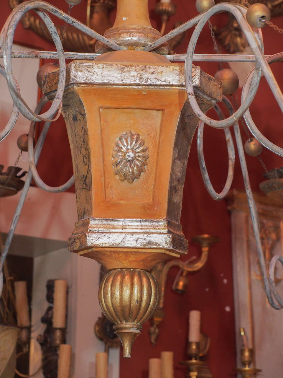 Italian 20th Century Tuscan Chandelier In Good Condition For Sale In New Orleans, LA