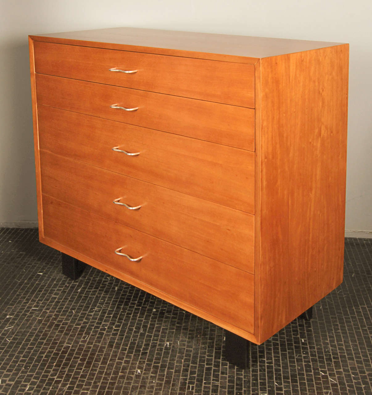 Pair of George Nelson primavera five-drawer dressers with 