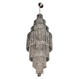 Seven Tier Chandelier with Crystals by Lobmeyr, Austrian 1960s