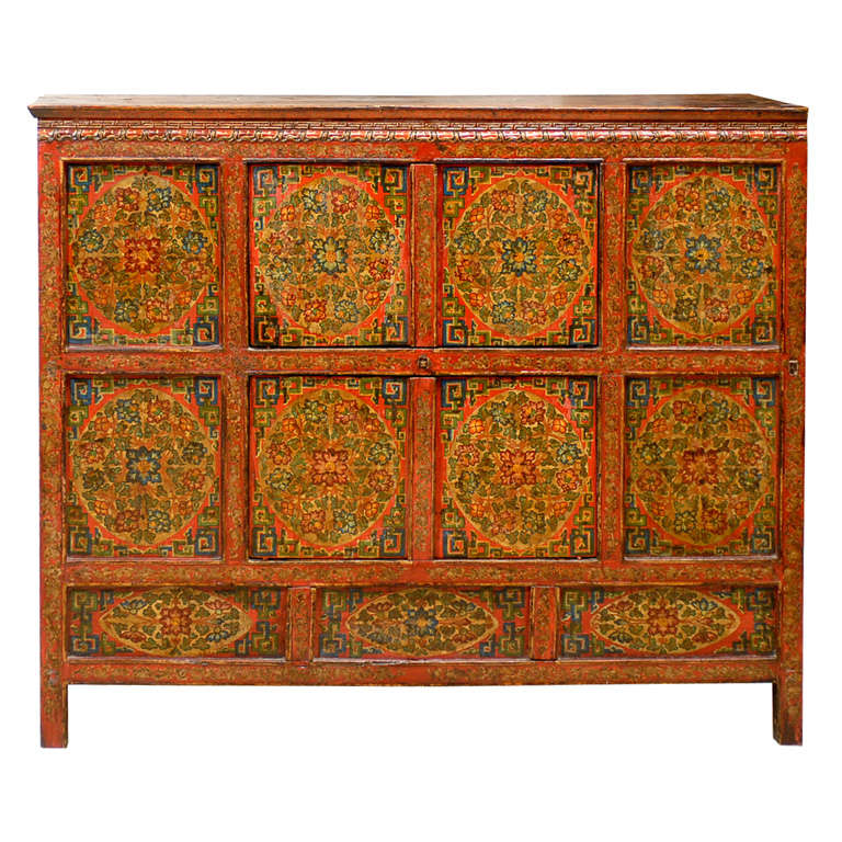 Pair of Tibetan Cabinets For Sale