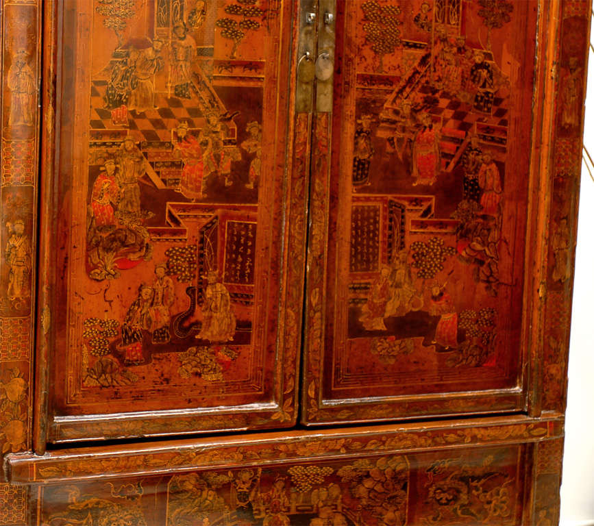 18th Century and Earlier Shanxi Gold Wedding Cabinet For Sale