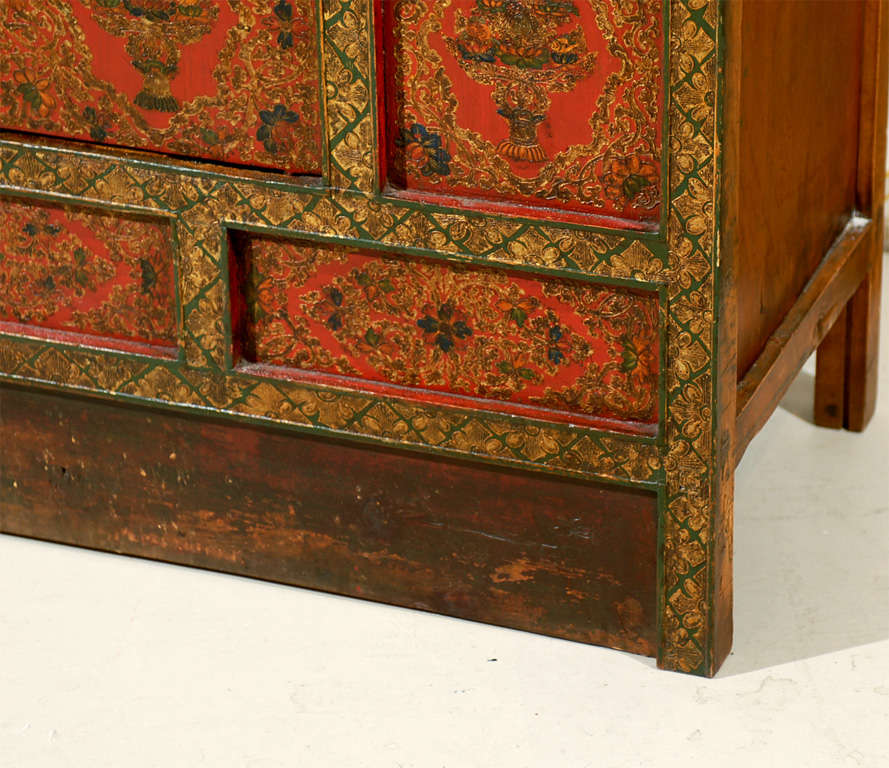Pair of Tibetan Cabinets For Sale 1