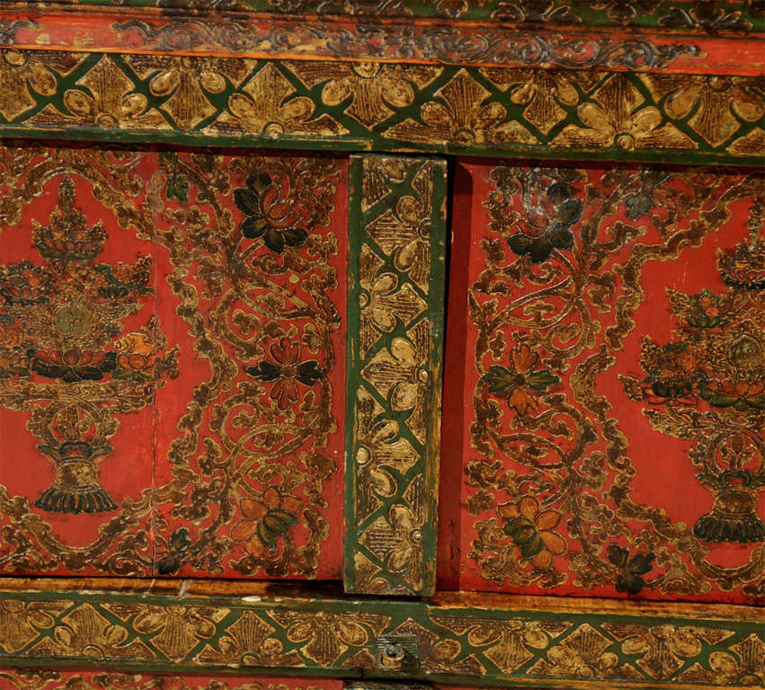 Pair of Tibetan Cabinets For Sale 3