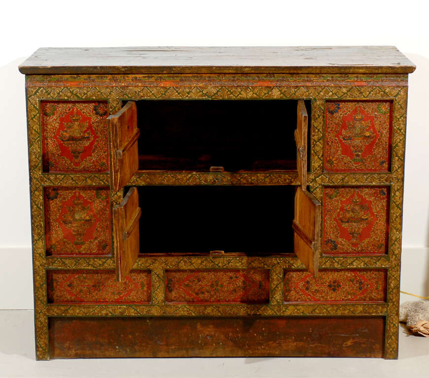 Pair of Tibetan Cabinets For Sale 4