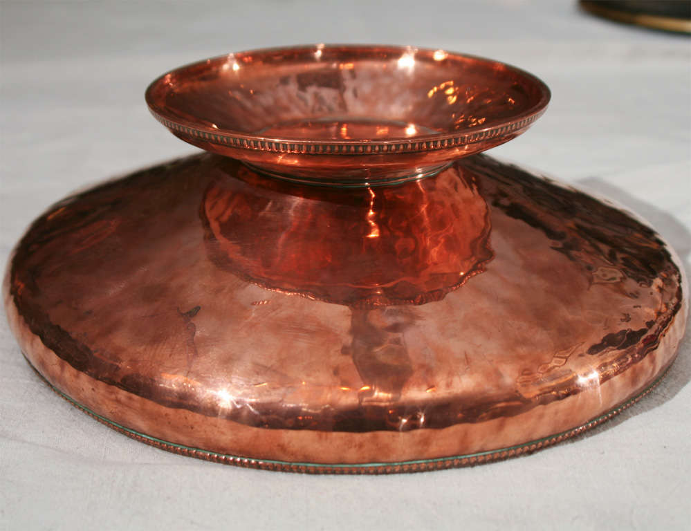 Large Hammered Copper Center Bowl 5