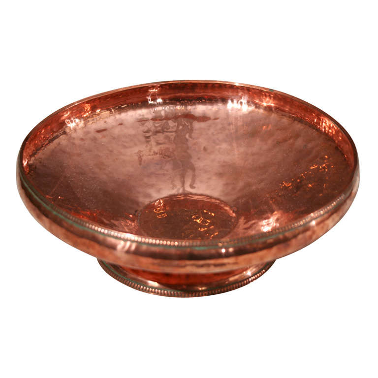 Large Hammered Copper Center Bowl