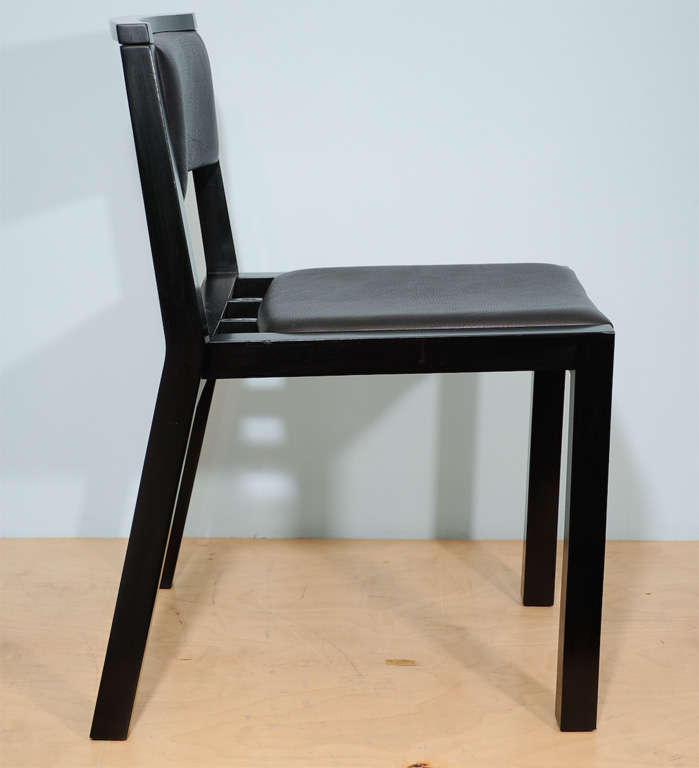 Pair of prototype side chairs by Jean-Michel Wilmotte for Tecno 1