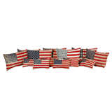 Vintage 48 Star Larger Parade Stick Flag Pillows w/Linen Backs