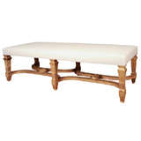 A Well-Carved 19th Century Giltwood Louis XVI Style Banquette