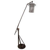 Used Adjustable Factory Floor Lamp from Repurposed Parts