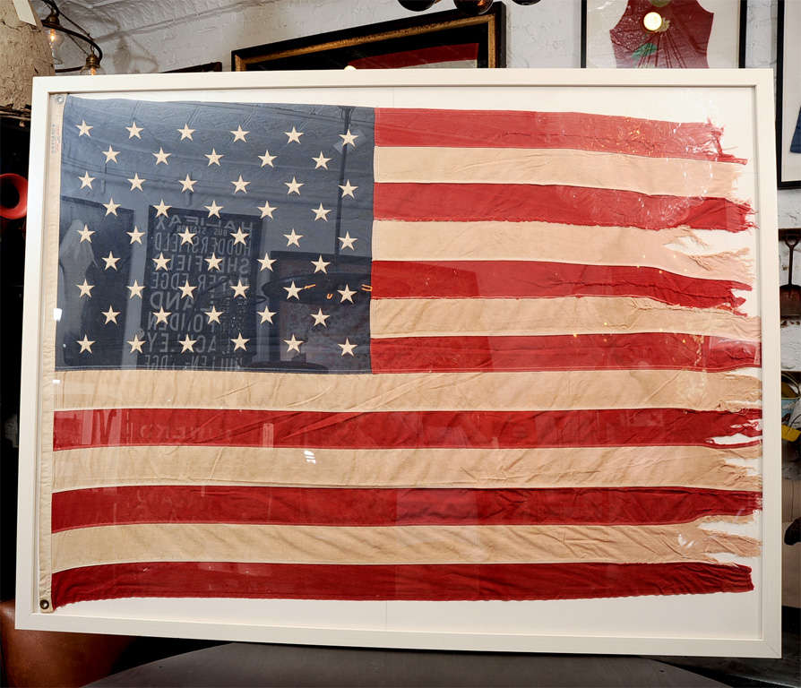 Framed "Defiance Co." Municipal American Flag