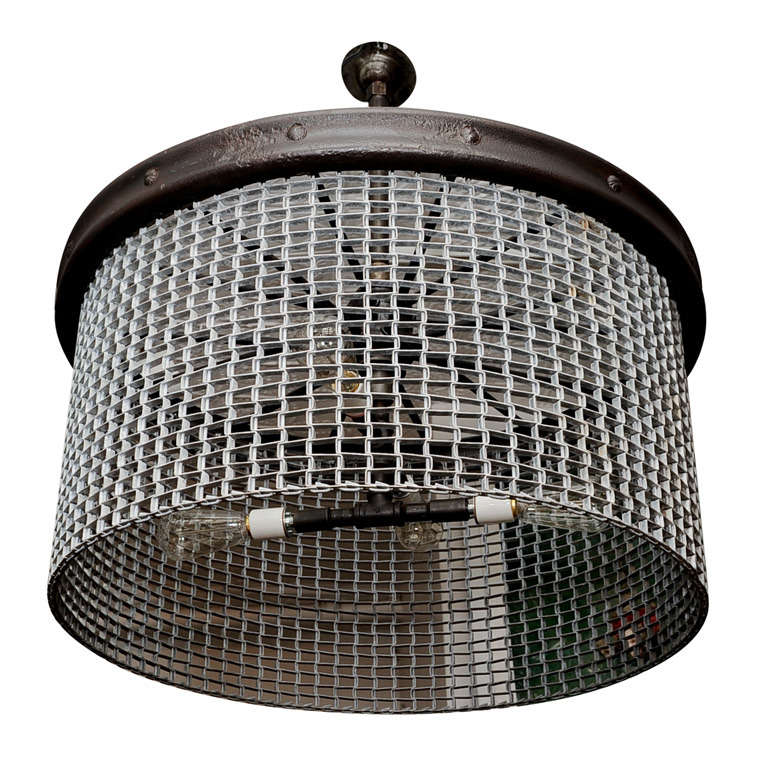 Image showcasing Large Industrial Conveyor Belt Chandelier For Sale at 1stDibs | large ...