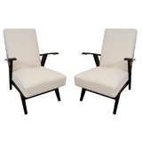 Pair of black and white chairs
