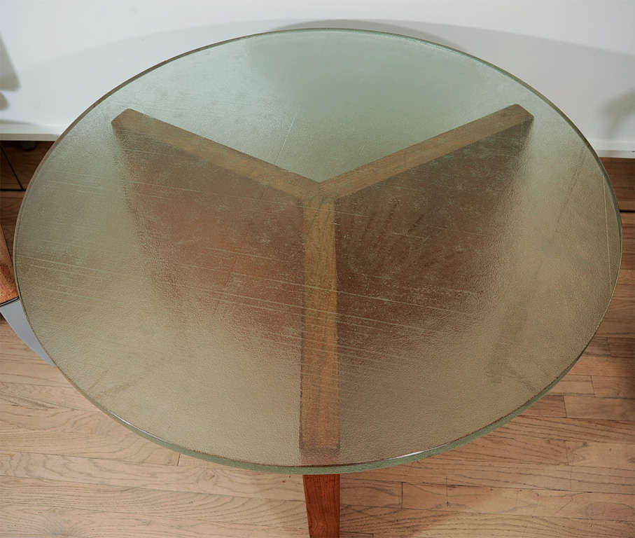 Exceptional Jacques Adnet Table In Excellent Condition In Newburgh, NY