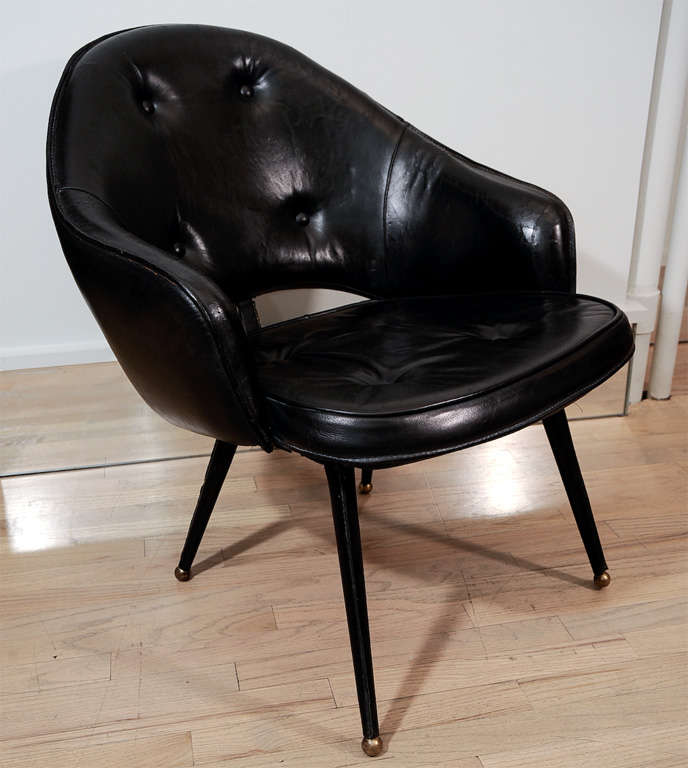 Rare Jacques Adnet lounge chair