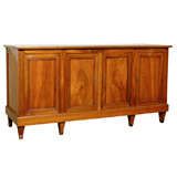 Antique 19th Century French Flame Walnut Sideboard