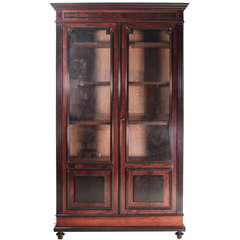 Antique French Rosewood Bookcase, 19th Century