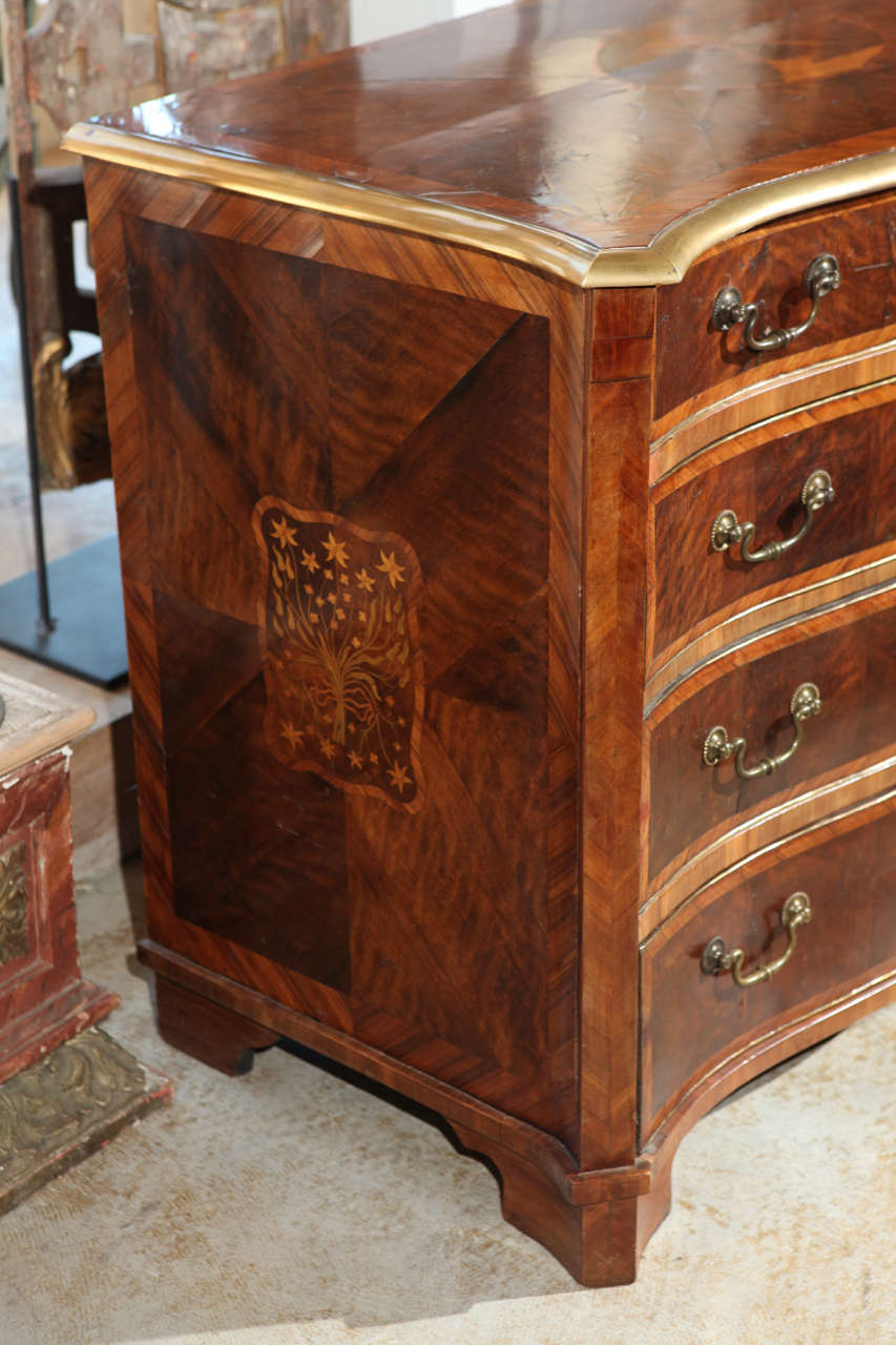 Mahogany 19th Century, Marquetry Embellished Commode  For Sale