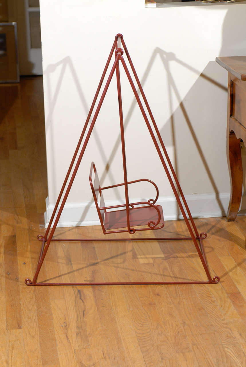 Hand Welded Reproduction of a 1940s Child's Swing For Sale 2