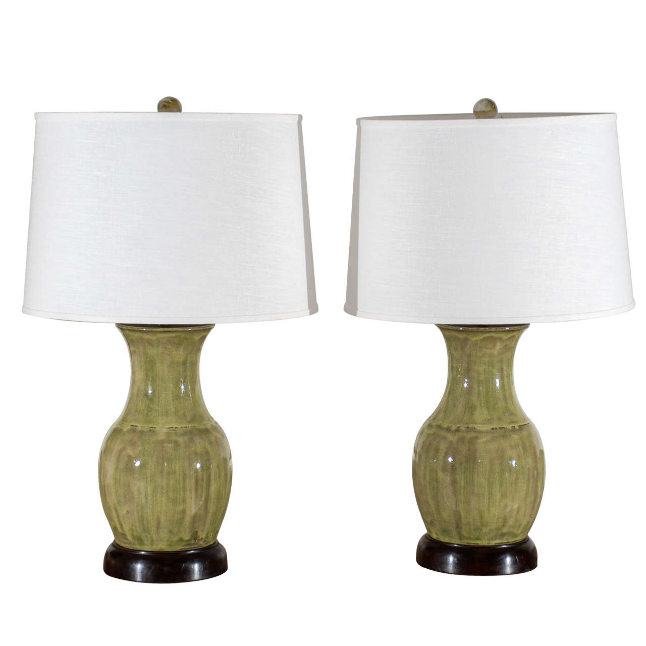 Original Hand Turned Lamps by North Georgia Potter at 1stdibs