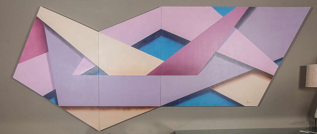 Monumental Acrylic on Canvas, Cleveland School