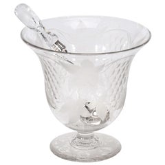 Rare Pairpoint Wheel Cut Crystal Punchbowl with Matching Signed Ladle