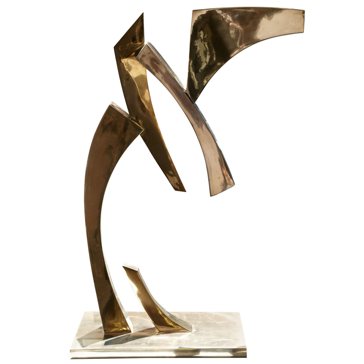 Gilded Bronze Sculpture "Hydre" by Claude Mercier, 1977 For Sale