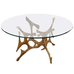 Fred Brouard - Abstract Gilded Bronze Dining Table Base C.1970