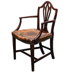 Antique George III Shield Back Arm Chair 3