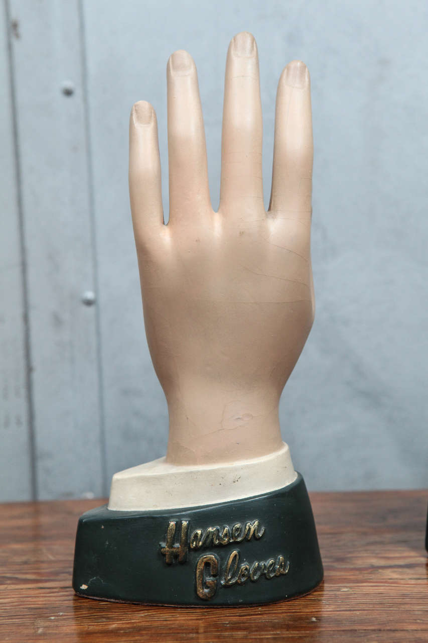 Pair of Men's Mannequin Hands For Sale at 1stdibs