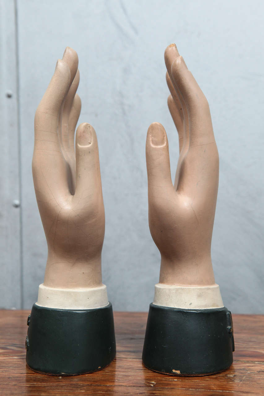 Pair of Men's Mannequin Hands For Sale at 1stdibs
