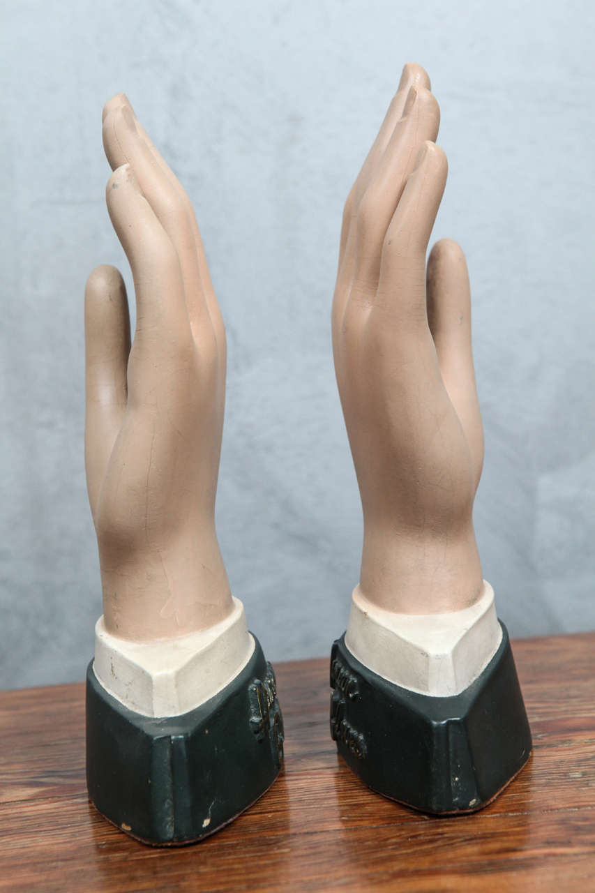 Pair of Men's Mannequin Hands For Sale at 1stdibs