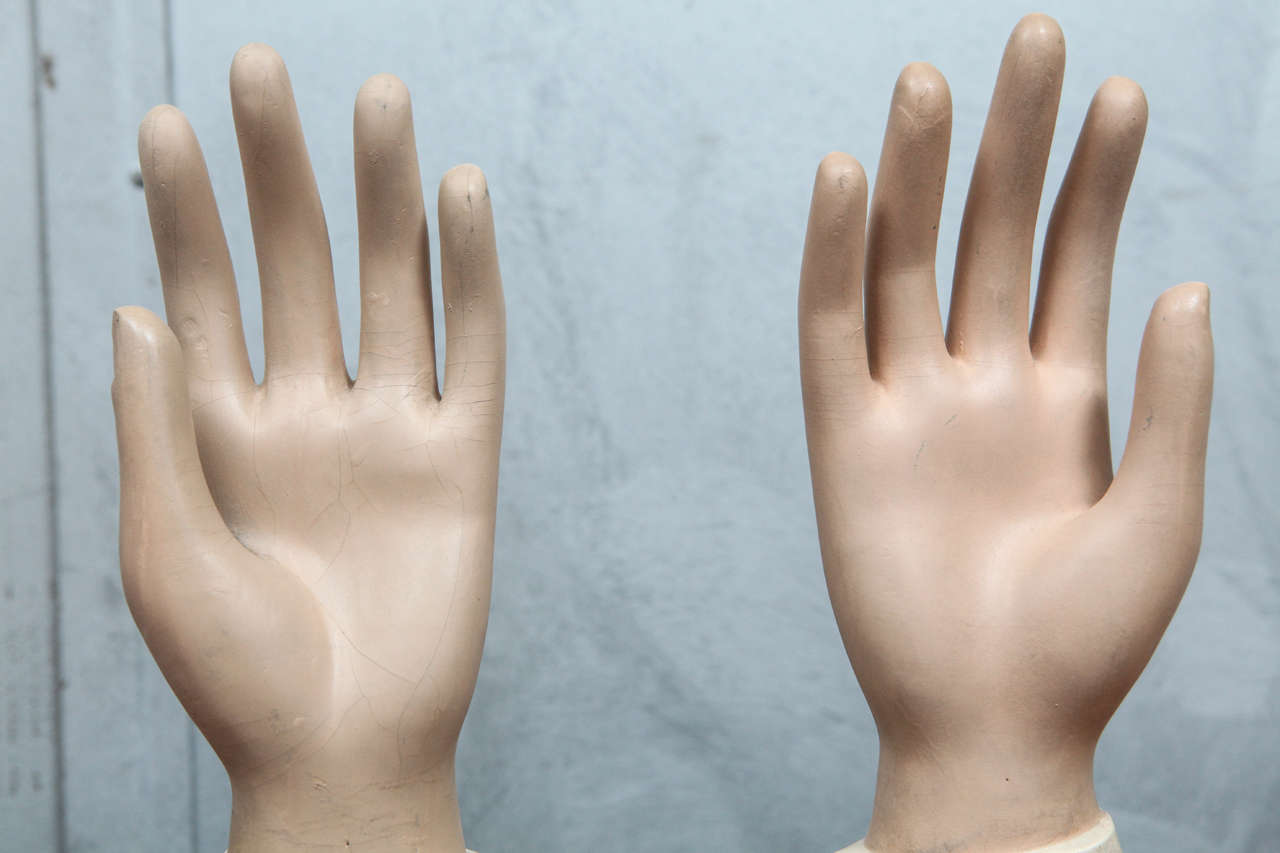 Pair of Men's Mannequin Hands For Sale at 1stdibs