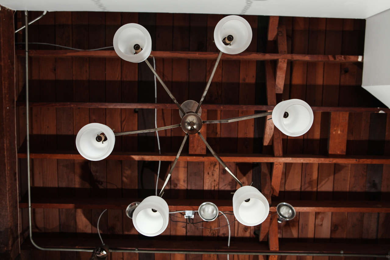 Six-Light Fixture in the Manner of Stilnovo For Sale 1