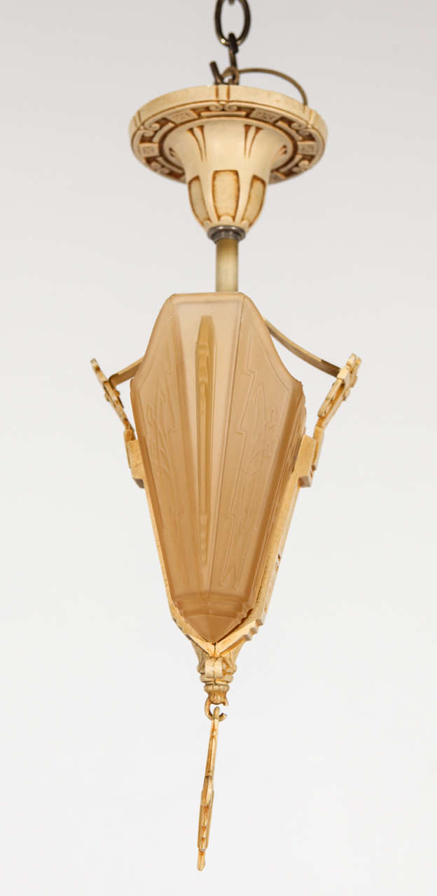 American Art Deco fixture by Markel Electric Products of Buffalo.
Seven fixtures available.