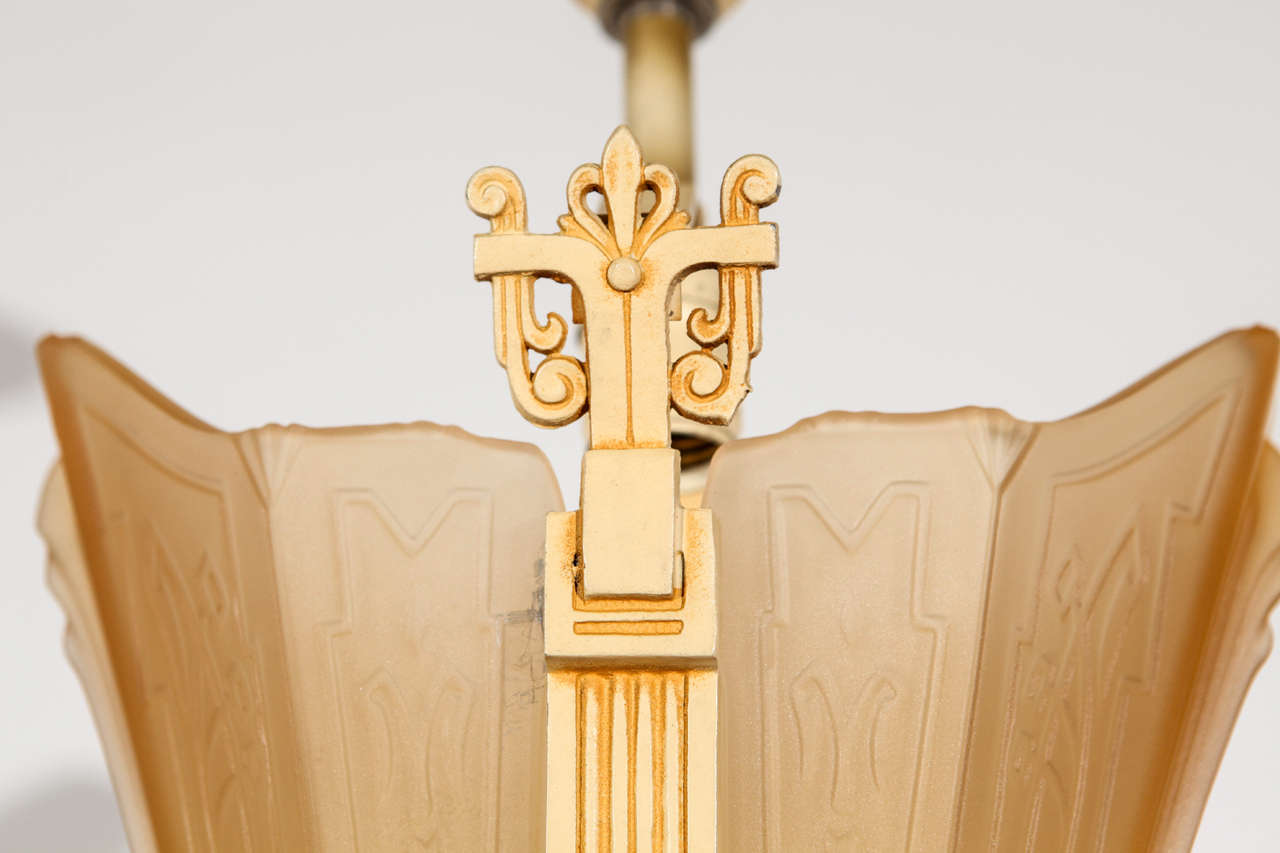 Mid-20th Century Art Deco Fixture by Markel For Sale