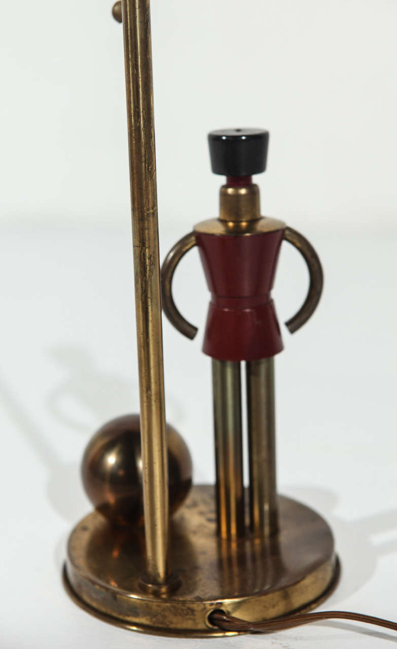Brass Sentinel Table Lamp by Walter von Nessen