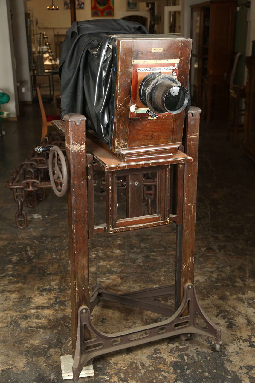 Turn of the century camera. One wheel missing.