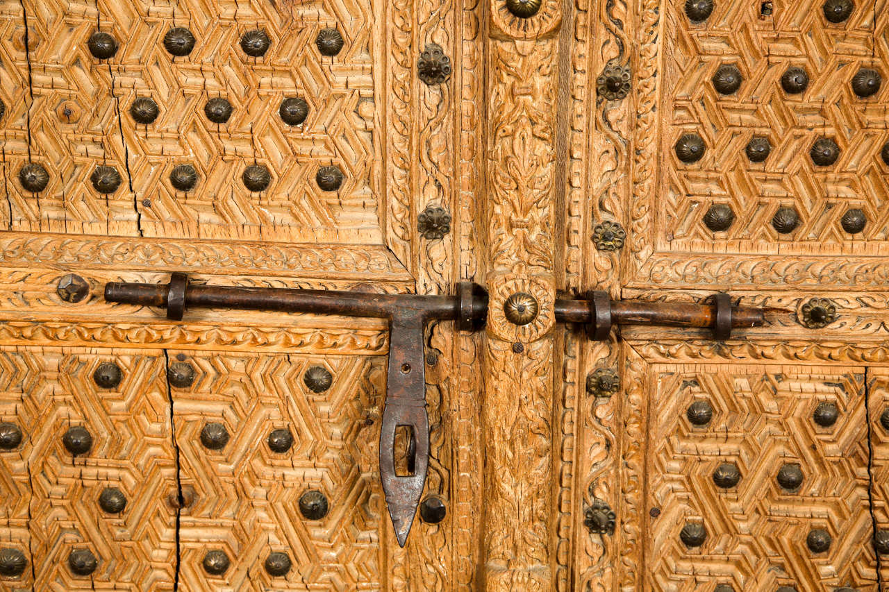 Ornately Carved Wood Door with Surround from India 2