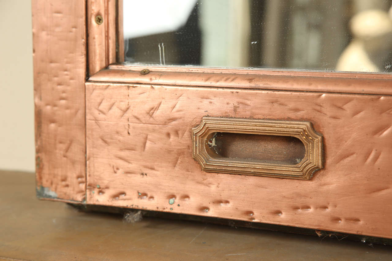 Copper Window Frame Mirror from the McAlpin Hotel at 1stDibs