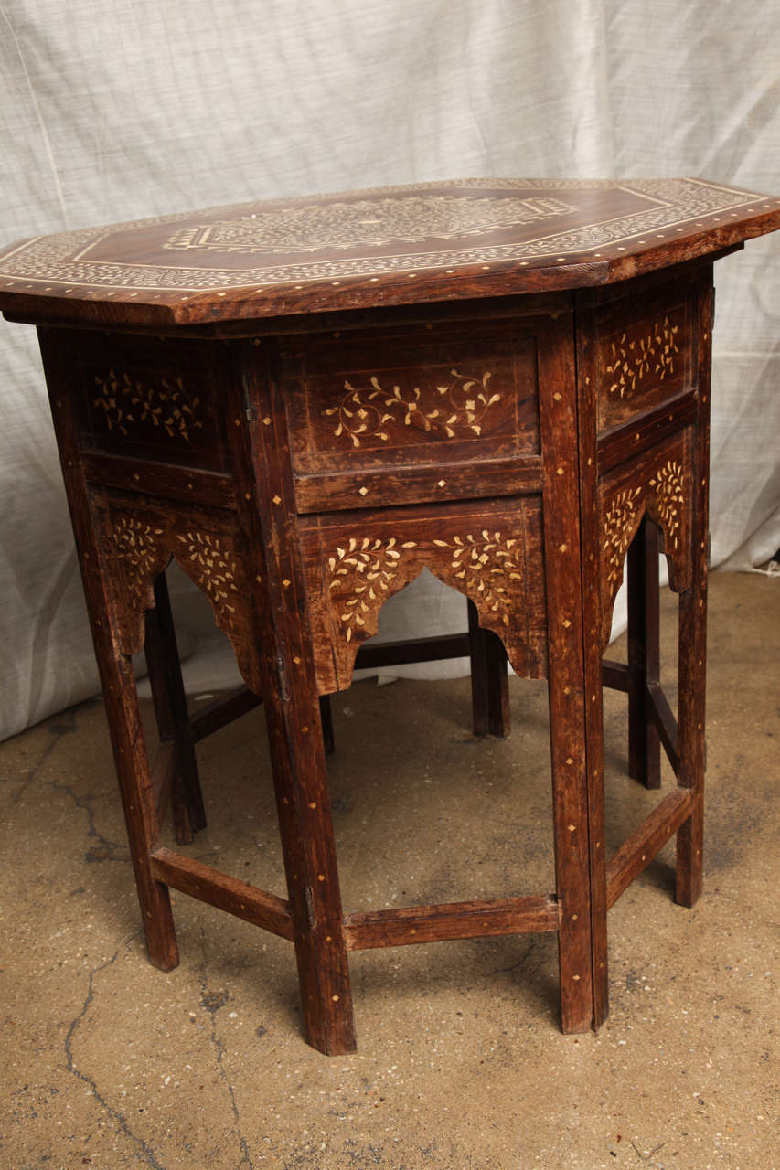 Inlay Octagonal Inlaid Side Table