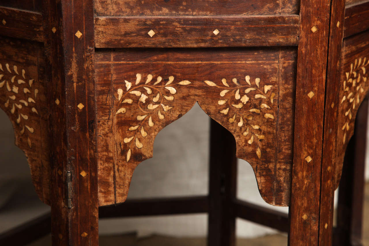 Bone Octagonal Inlaid Side Table