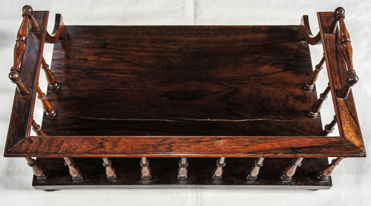 English 19th Century Rosewood Book Carrier 1